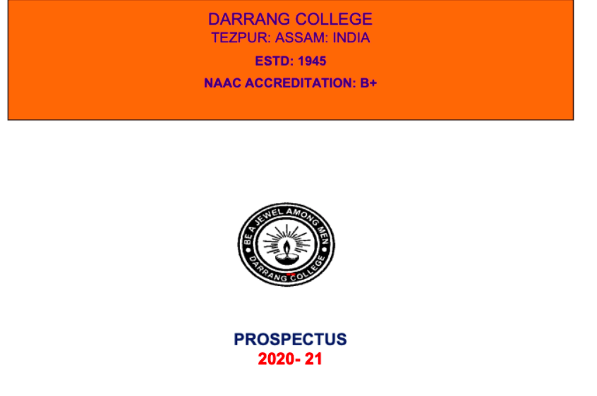 Darrang College Admission prospectus