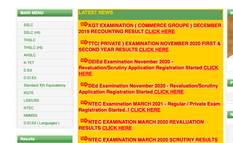 kerala pareeksha bhavan result for sslc 10th class 2021 @ keralapareekshabhavan.in website homepage