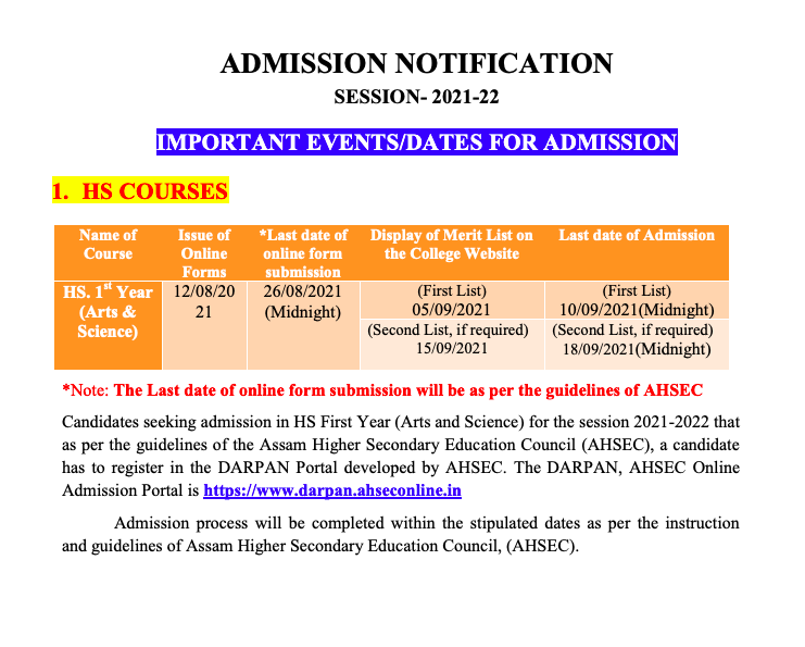 abhayapuri college hs admission notice