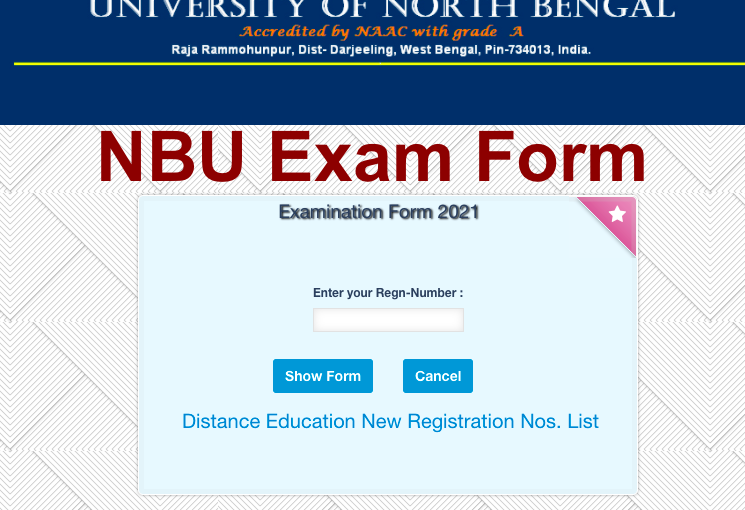nbu exam form 2021-22 download exam routine