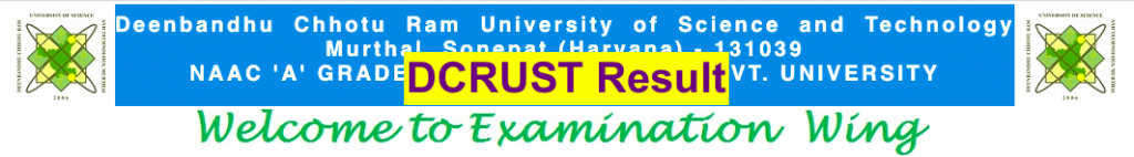 dcrust result check 2023 online murthal ug pg semester result online dcrustedp.in