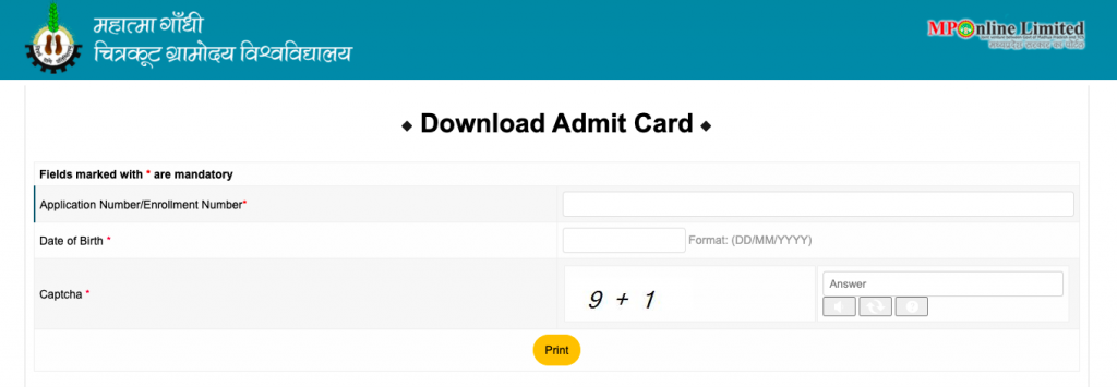 mgcgv admit card mponline 2022 download ug pg semester exam ba, bsc, bcom part 1 2 3 year 1st 2nd 3rd