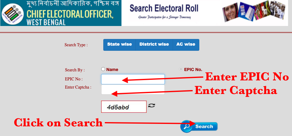 download epic number wise voter list in west bengal