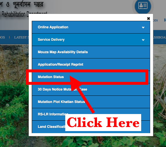 banglar bhumi land mutation status link
