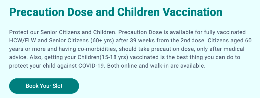 covid 3rd booster vaccine dose registration 