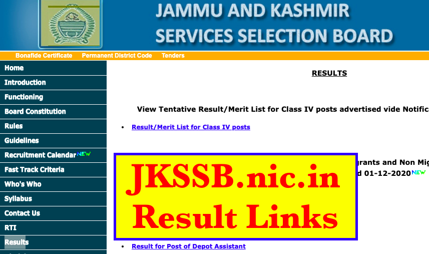 jkssb result check online for junior assistant 2023