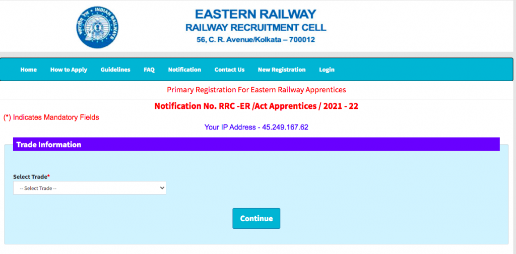 ER railway Apprentice Recruitment Notification 2022