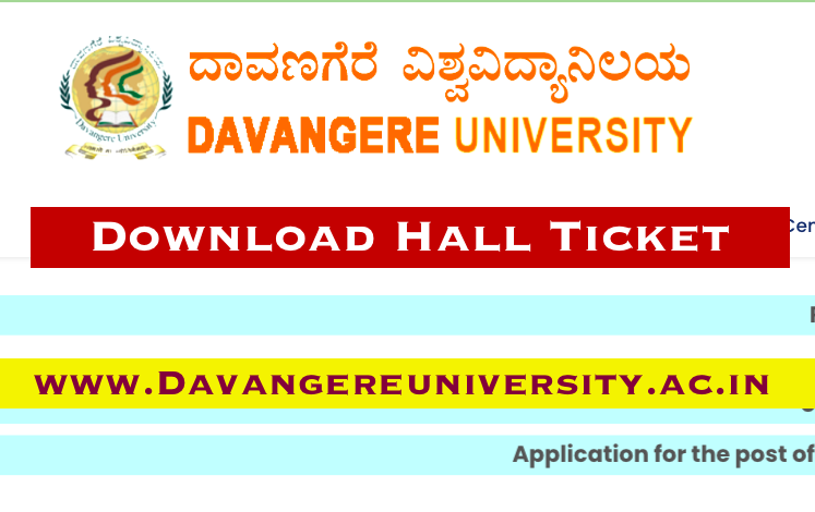 davangere university hall ticket download link 2023 released at www.Davangereuniversity.ac.in