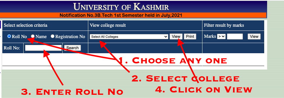 kashmir university results 2022 batch  check online at kashmiruniversity.net