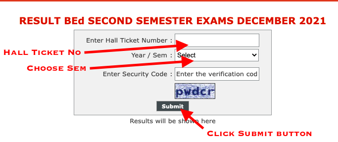vsu exam results 2022 - check online b.ed 2nd sem december result degree ug