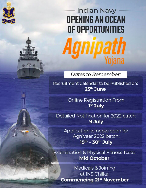 indian navy agniveer advertisement notification 2022 download pdf official joinindiannavy.gov.in