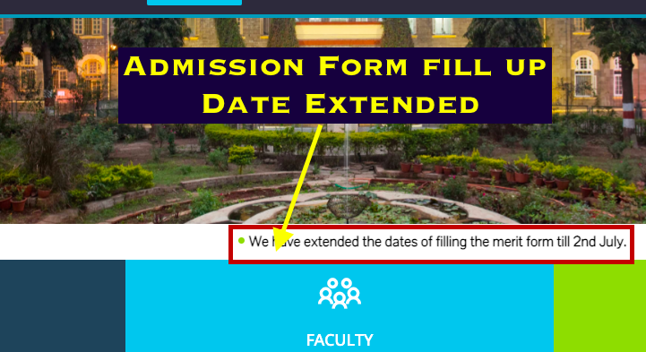 admission form fill up dates extended for SP College FYBA BSc BCom Admisison merit list 2022