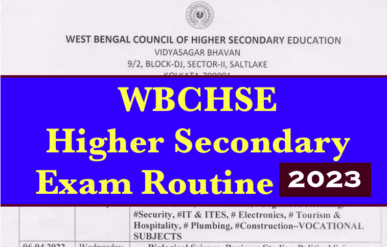 wbchse wb board updated hs routine 2023 download pdf - new exam date