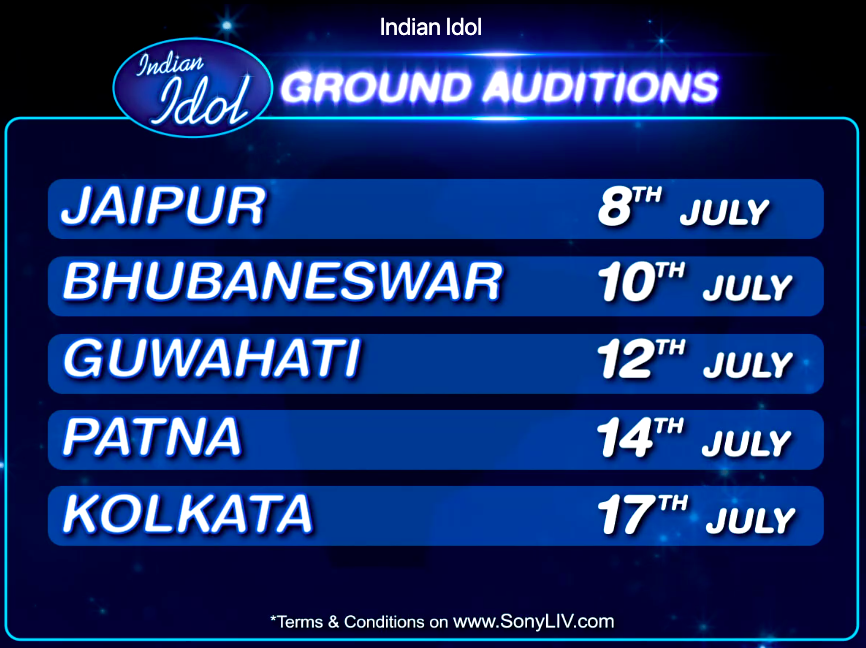 indian idol season 13 audition dates 2022 part 1