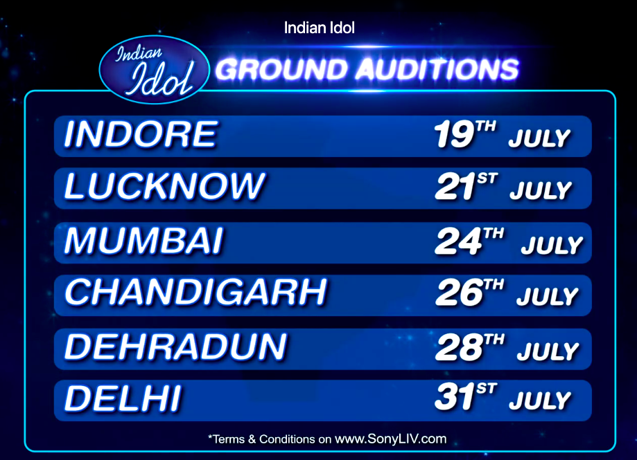 indian idol season 13 audition dates 2022 part 2