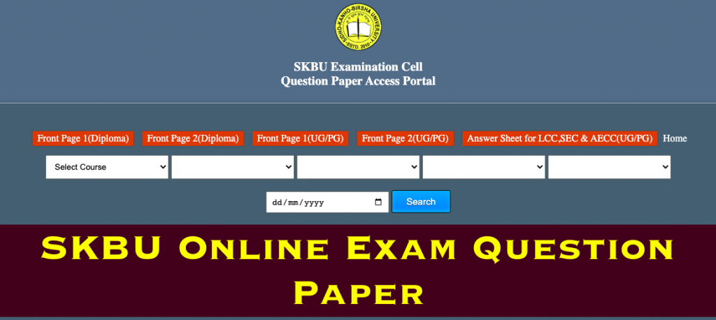skbu question papers download pdf - online exam skbu honours general ba bsc bcom