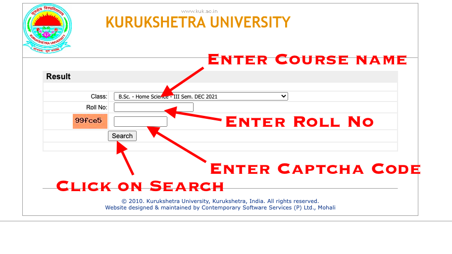 kuk result online check 1st 2nd 3rd 4th 5th 6th 7th 8th semester ba bsc bcom b.ed