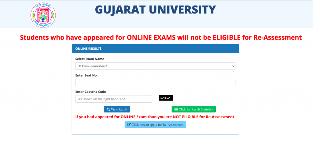 Gujarat University Result 2022