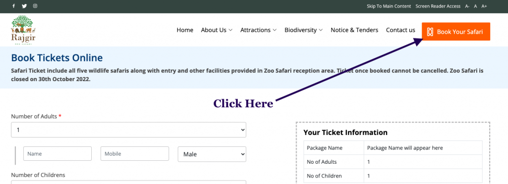 rajgir zoo safari homepage book tickets online