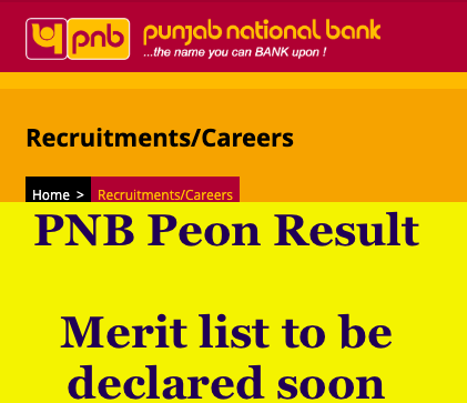 pnb peon result 2023 - punjab national bank merit list download from pnbindia.in