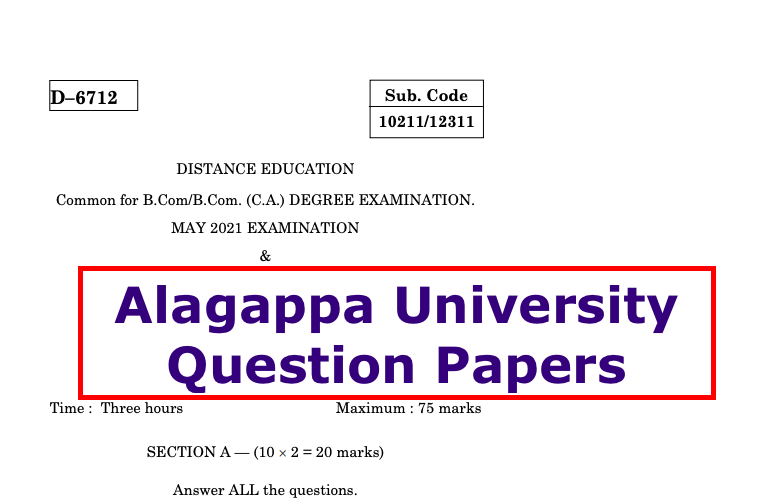 alagappa university distance education question papers download link pdf online