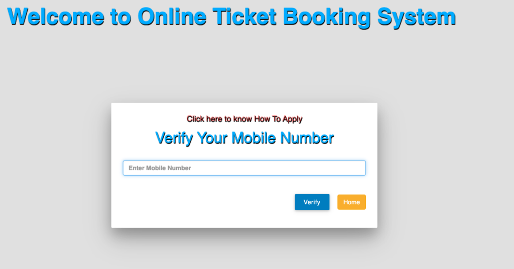 enter mobile number to verify for opd booking