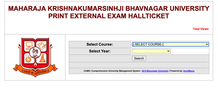 External Studies Student's HallTicket download mkbu 2023