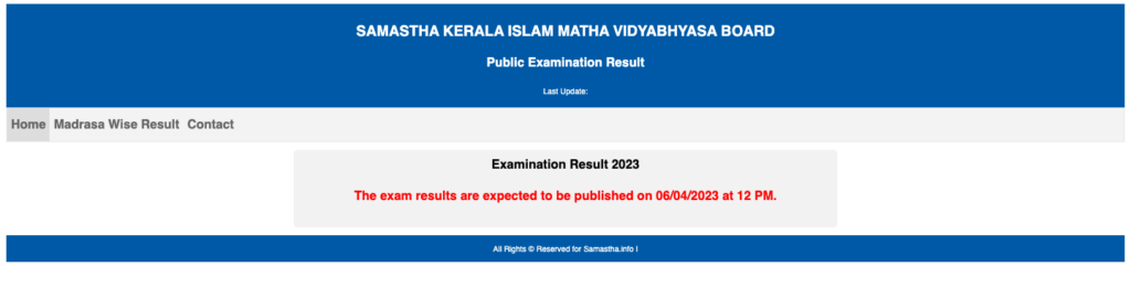 madrasa samastha pothu pareeksha result date notice 06 April 2023