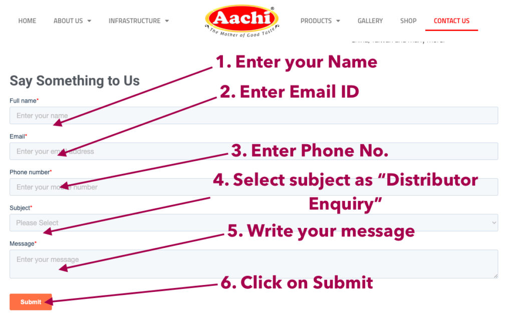 aachi masala distributorship application form - get aachi masala dealership 2024