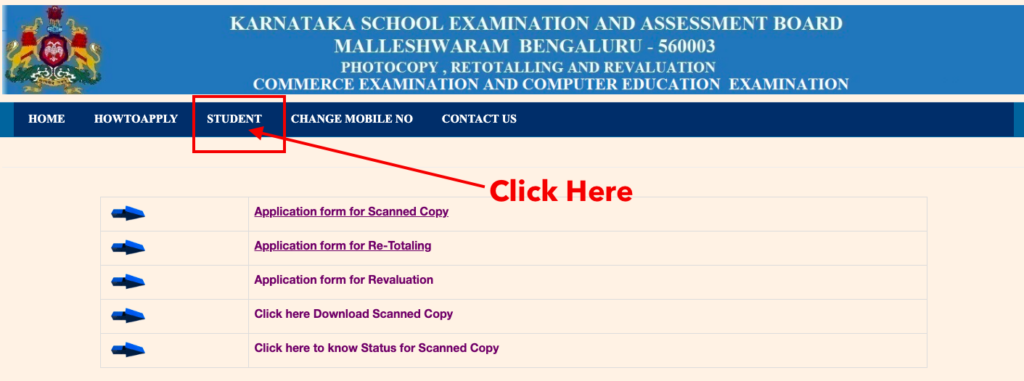 kseeb student scanned copy download process