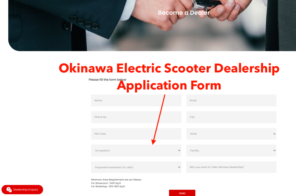 okinawascooters.com dealership franchise online application form 2024