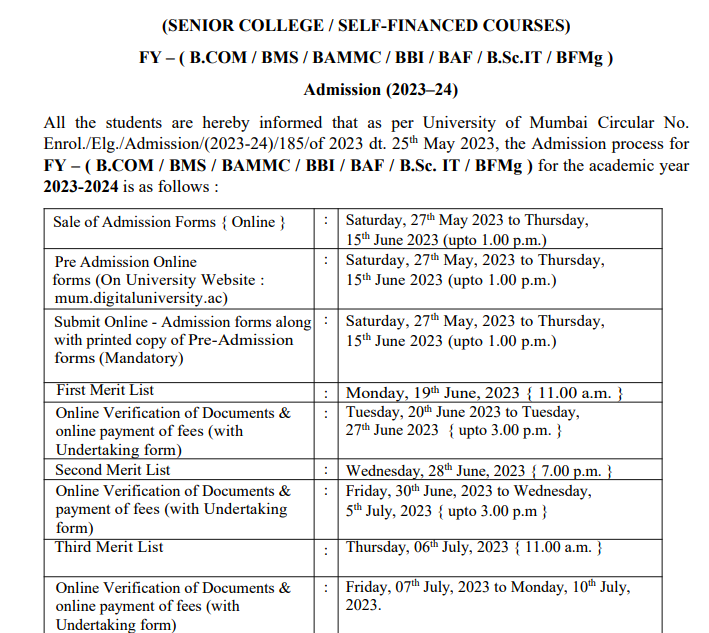lala lajpat rai college online admission schedule merit list publishing date 2023