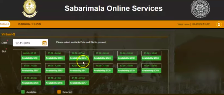 sabarimala temple online booking date 2023