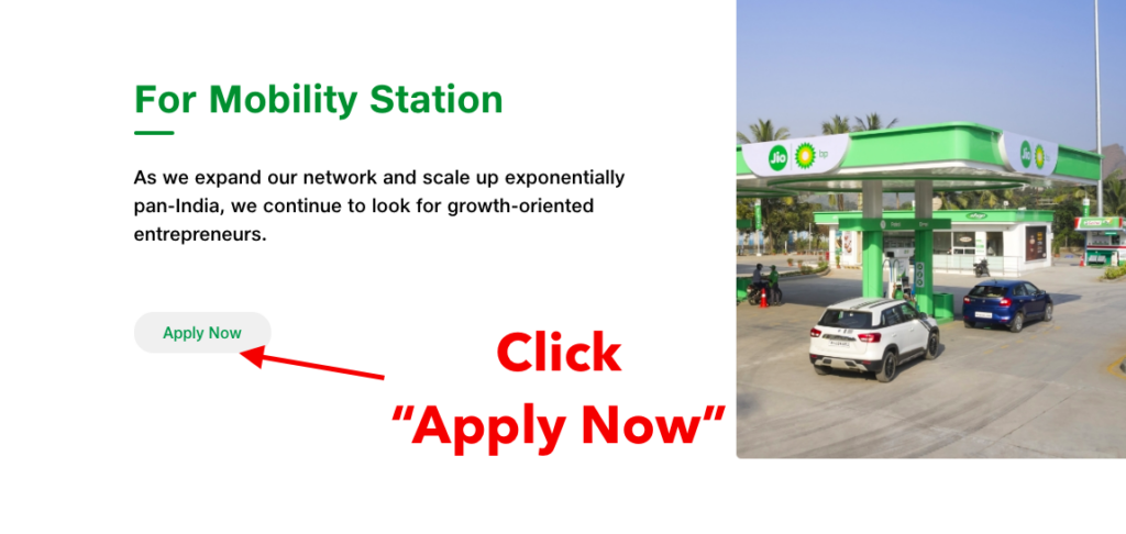 jio petrol pump mobility station application