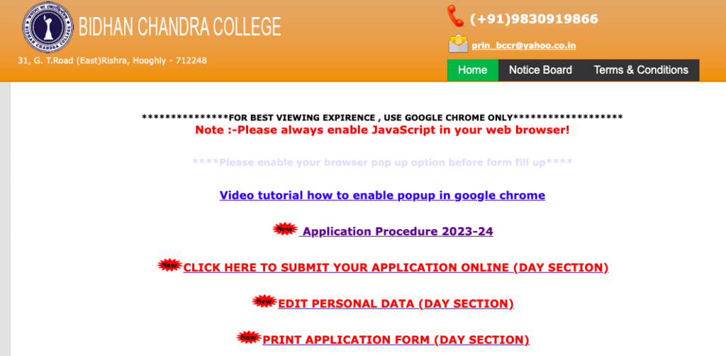 bidhan chandra college rishra merit list 2024 download