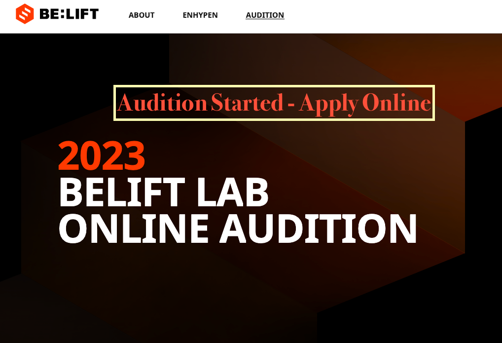 belift lab audition - apply online in 2024