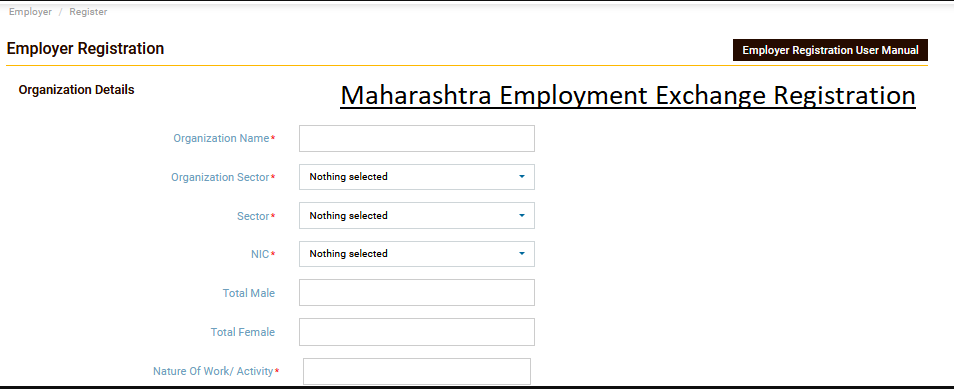 maharashtra employment exchange online registration 2024 form