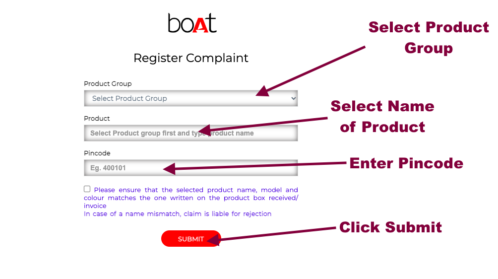boat warranty registration form of new product