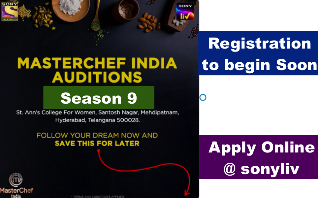 Masterchef India Season 9 Audition 2024 Online Registration Form
