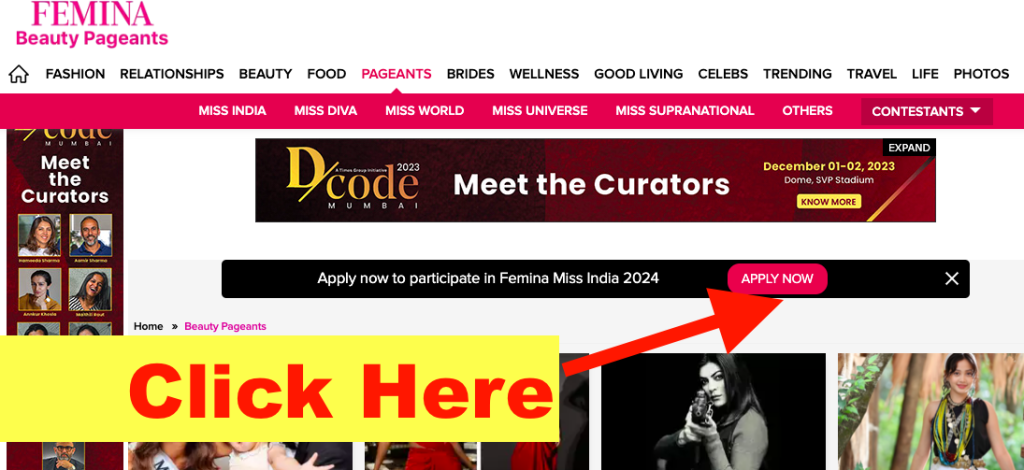 miss india online audition registration link