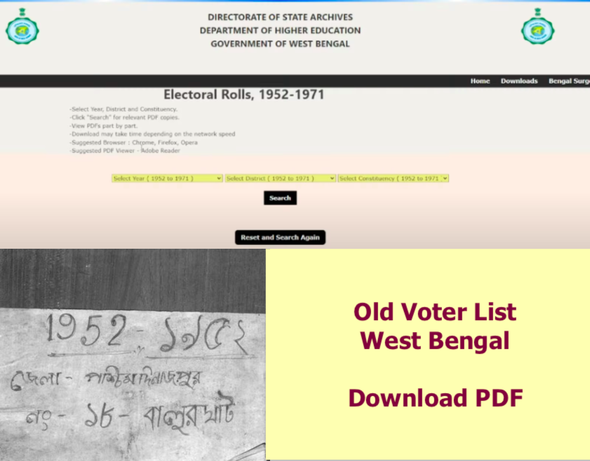 old voter list download west bengal pdf 1971 link